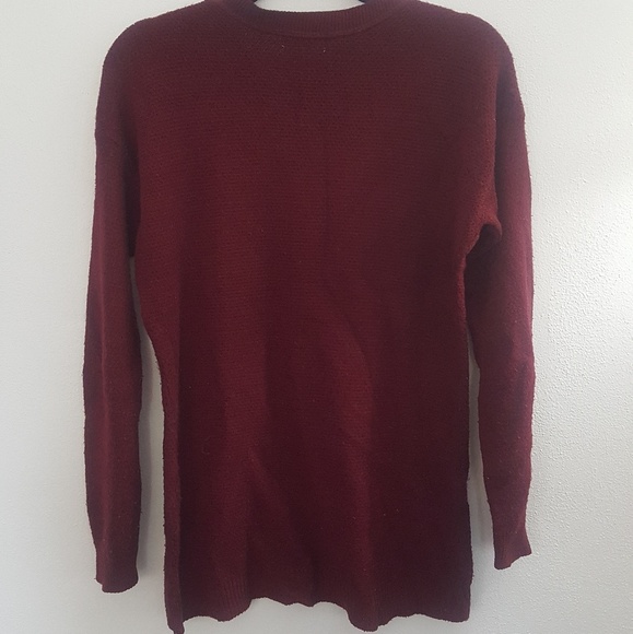 Kirra Oversized Black and Burgundy Cross Sweater - Picture 3 of 4
